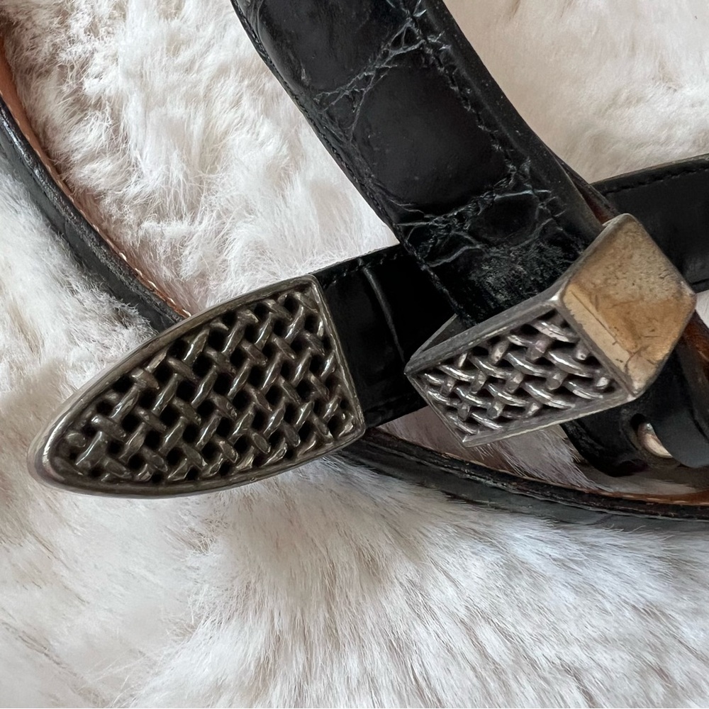 Onyx Leather Belt - Picture 3 of 7